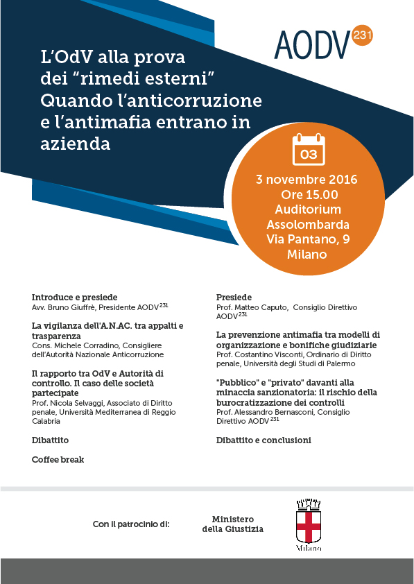 L’OdV alla prova dei ‘rimedi esterni’. Quando l’anticorruzione e l’antimafia entrano in azienda